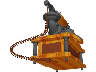 Retro Phone 3D Model