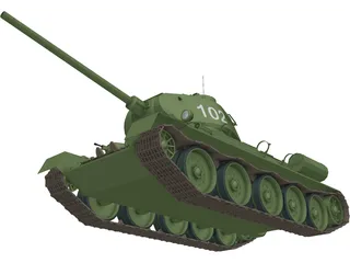 T-34 Tank 3D Model