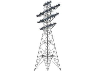 Electrical Tower 3D Model