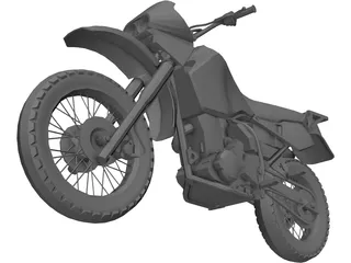Kawasaki KLR650 3D Model