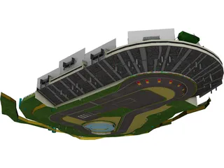 Luigi Circuit Racing Track 3D Model