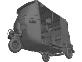 Open Auto Rickshaw 3D Model