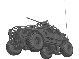 Armored Military Car 3D Model