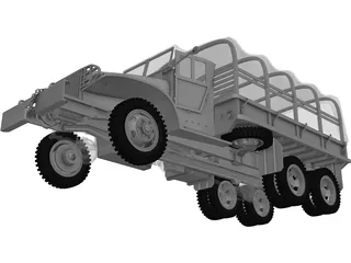 GMC Military Truck 3D Model