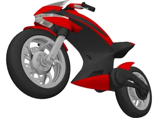 Futuristic Motorcycle 3D Model