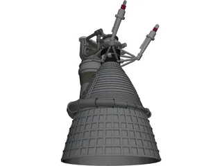 NASA Saturn 5 Rocketdyne F1 Engine 3D Model