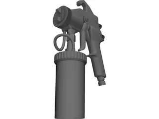 HVLP Spray Gun Bottom Feed 3D Model