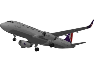 Airbus A321 Air Macau 3D Model