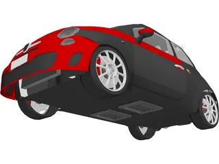 Fiat 500C Abarth (2014) 3D Model