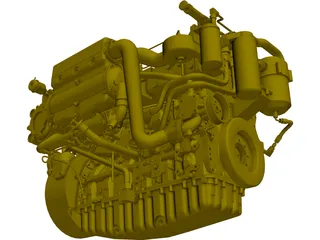 Cat C7 Engine 3D Model