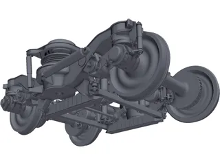 Train Bogie Y32 3D Model