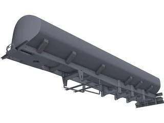 Tanker Semitrailer Frame 3D Model