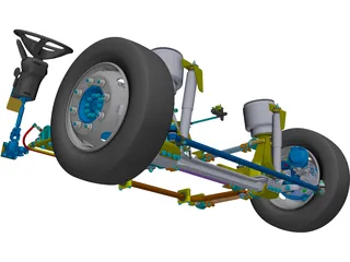 Front Axle Bus 3D Model