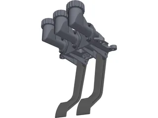 Wilwood 340828 Forward Mount Car Pedals 3D Model