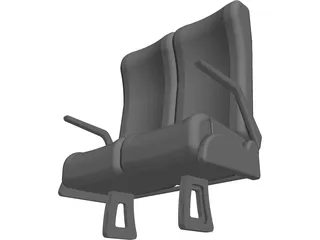 Luxury Bus Seats 3D Model