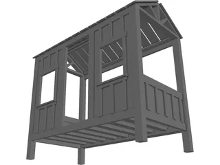 Cabin Bed 3D Model