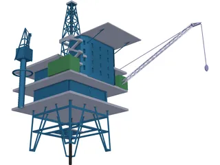 Oil Platform 3D Model