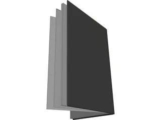 Open Thin Notebook 3D Model