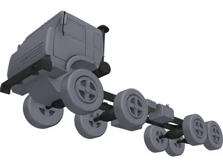 Kamaz 63501 8x8 Military Truck 3D Model