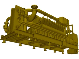 Caterpillar G35 20C V20 2MW 3D Model