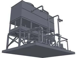 Cooling Water Module 3D Model