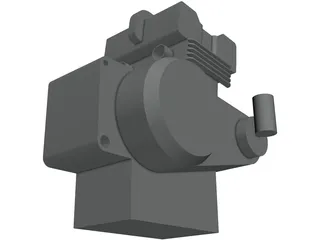 Kawasaki EX-500 Engine 3D Model