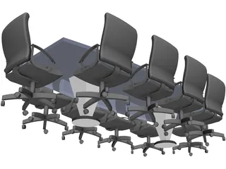 Conference Table 3D Model