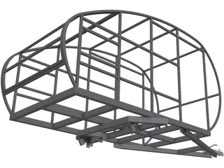 Mini Teardrop Camper Frame 3D Model