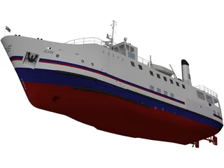 Acadie Nantes Cruise Ship 3D Model