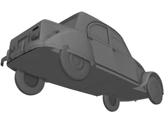 Citroen 2CV AZAM (1969) 3D Model