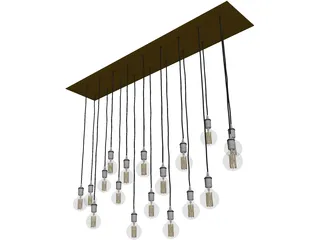 Luster Hanged Pendant Light 3D Model