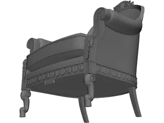 Antique Classic Armchair 3D Model