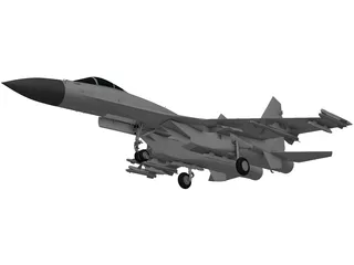 Sukhoi SU-35S Flanker-E 3D Model
