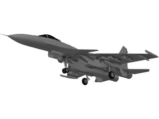 Sukhoi SU-33 Flanker-D 3D Model