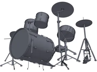 Drum Kit Pearl 3D Model