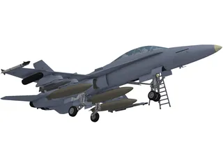 F-18D 3D Model