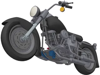 Harley-Davidson Fatboy 3D Model