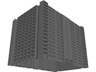 Apartment Tower Warsaw 3D Model