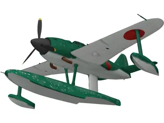 Kawanishi N1K1 Kyofu 3D Model