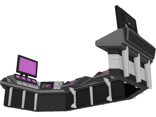 Workstation Console 3D Model