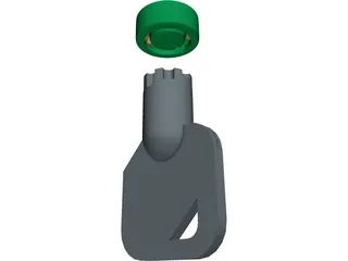 Generic Tubular Key and Keyhole 3D Model