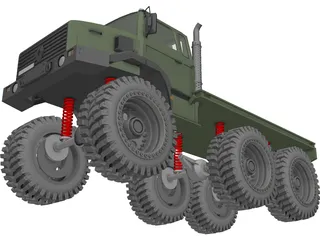 Military Truck 6x6 3D Model