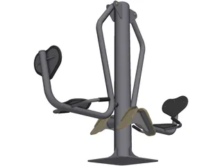 TR-4A Fitness Equipment 3D Model