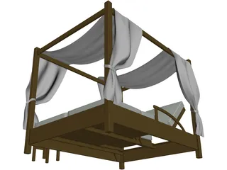 Balinese Bed 3D Model