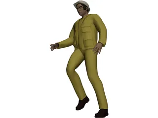 Male Worker Operator 3D Model