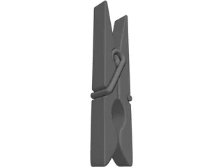 Clothespin Spring 3D Model