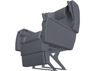 Business Jet Seat 3D Model