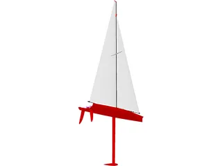 Maxi 100 Sailboat 3D Model