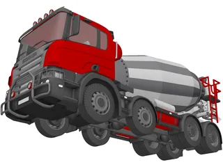 Scania Cement Truck 3D Model