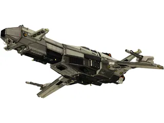 Star Conflict Spaceship Dverg 3D Model